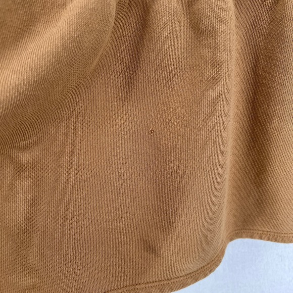 SOMETHING NAVY Hooded Sweatshirt Dress Womens Small Tan Colorblock Long Sleeve - Picture 13 of 15